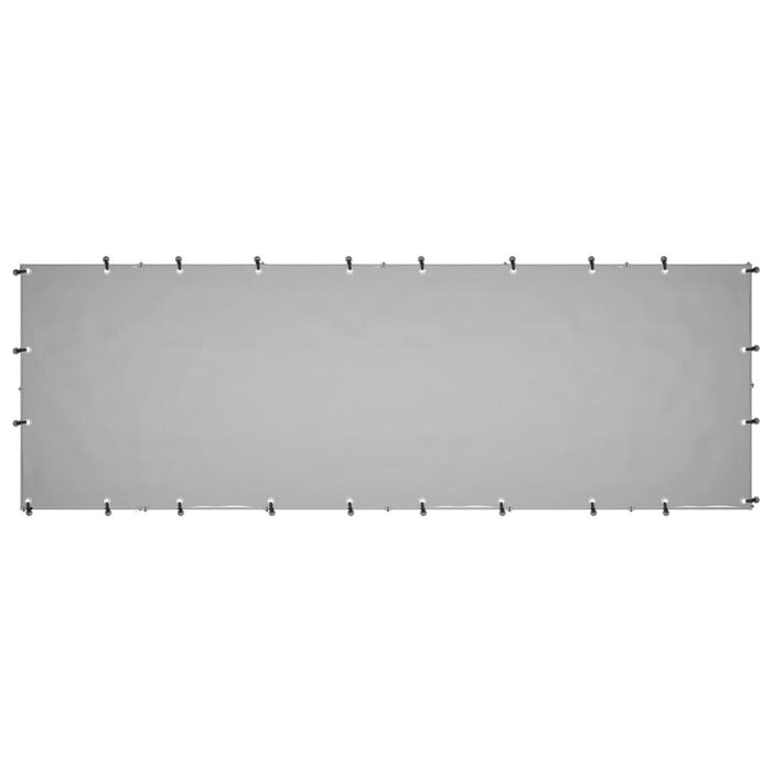 Cuccia da esterno gabbia recinto parco animali cane argento 330 x 110 x 110 cm acciaio 02_0000270