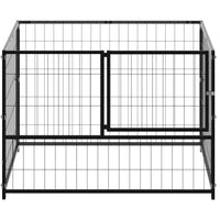 Gabbia per Cani Nera 100x100x70 cm in Acciaio 150789