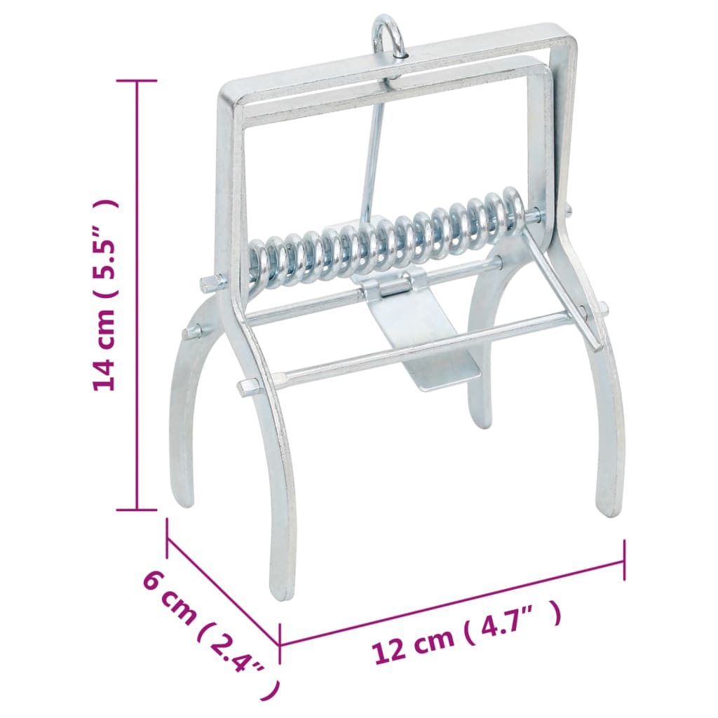 Trappole per Talpe 4 pz Argento Acciaio Zincato 150682