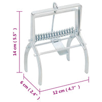 Trappole per Talpe 4 pz Argento Acciaio Zincato 150682
