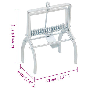 Trappole per Talpe 4 pz Argento Acciaio Zincato 150682