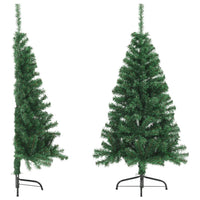 Albero di Natale Artificiale Met¨¤-Albero Natalizio con Supporto Verde 120 cm PVC