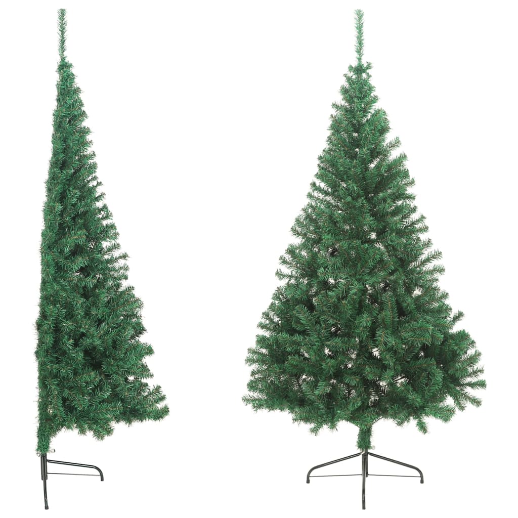 Albero di Natale Artificiale Met¨¤-Albero Natalizio con Supporto Verde 240 cm PVC