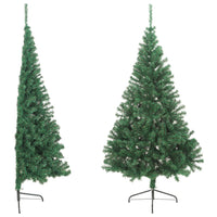 Albero di Natale Artificiale Met¨¤-Albero Natalizio con Supporto Verde 240 cm PVC