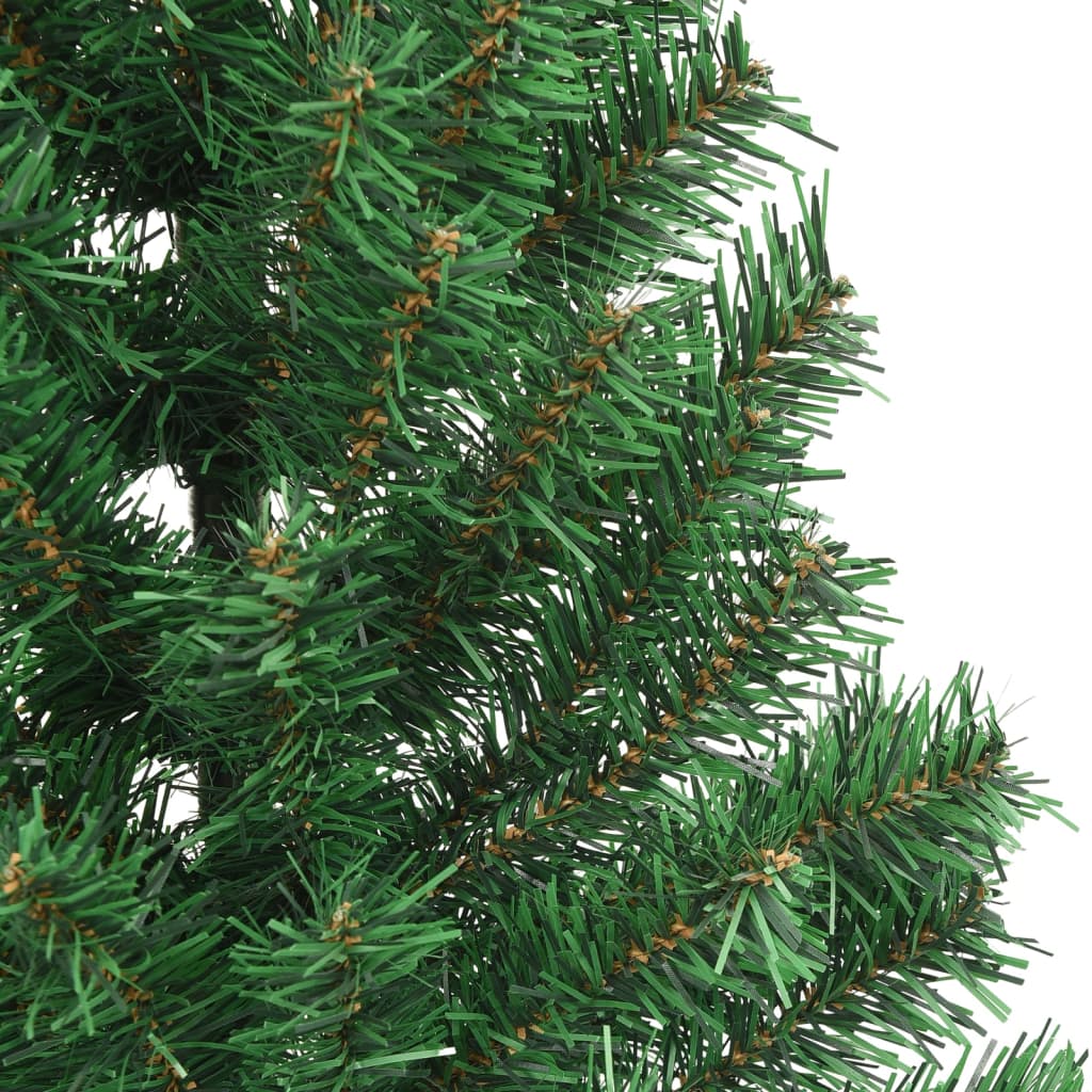 Albero di Natale Artificiale Met¨¤-Albero Natalizio con Supporto Verde 240 cm PVC