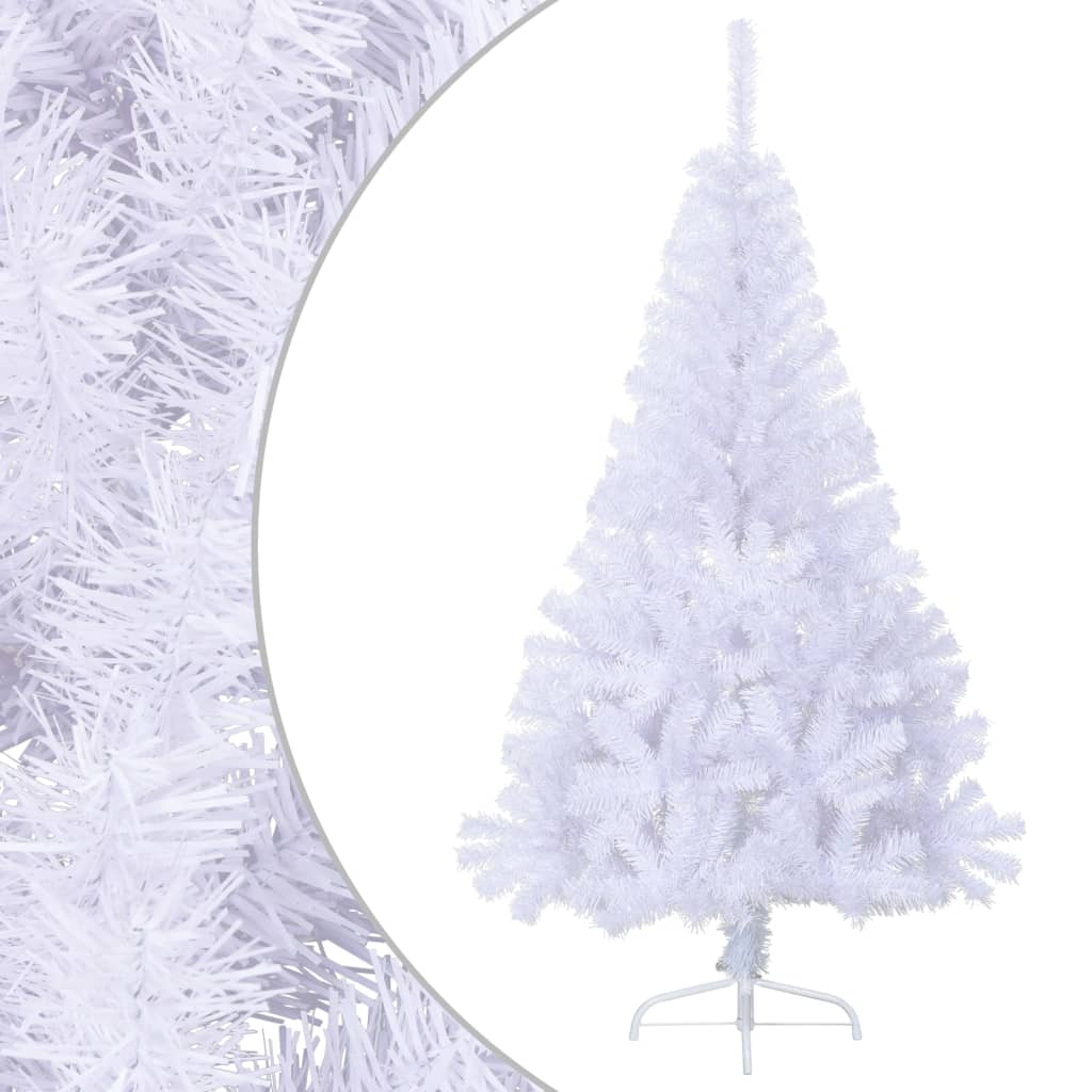 Albero di Natale Artificiale a MetÃ  Supporto Bianco 120 cm PVC