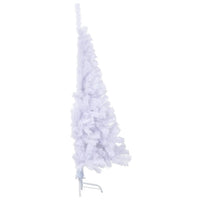 Albero di Natale Artificiale Metà con Supporto Bianco 120cm PVC 328417