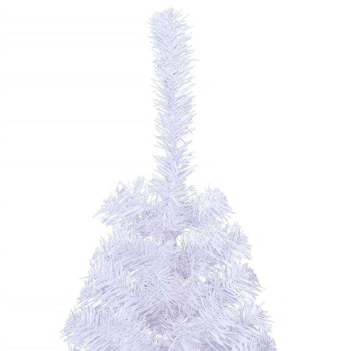 Albero di Natale Artificiale Metà con Supporto Bianco 120cm PVC 328417