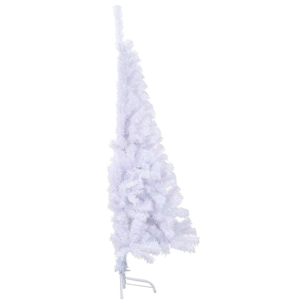 Albero di Natale Artificiale Metà con Supporto Bianco 150cm PVC 328418