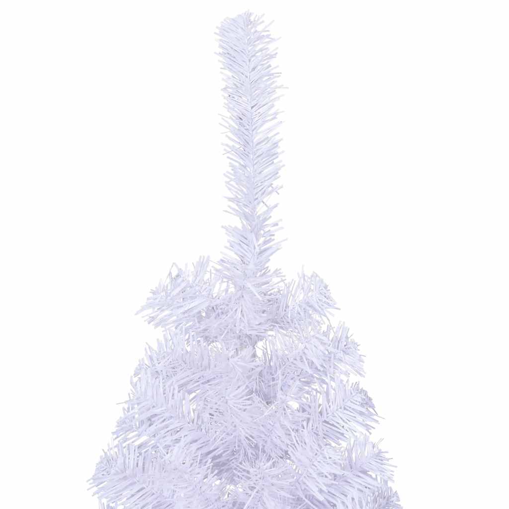 Albero di Natale Artificiale Metà con Supporto Bianco 150cm PVC 328418