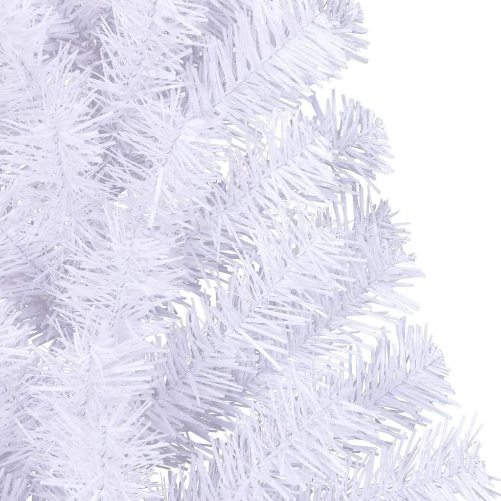 Albero di Natale Artificiale Metà con Supporto Bianco 150cm PVC 328418