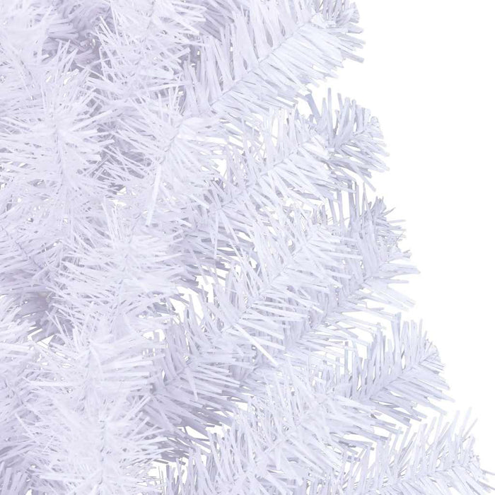 Albero di Natale Artificiale Metà con Supporto Bianco 150cm PVC 328418