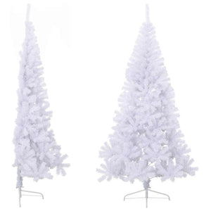 Albero Natale a MetÃ  con Luci LED Bianco 180 cm in PVC