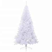 Albero di Natale Artificiale Metà con Supporto Bianco 210cm PVC 328420