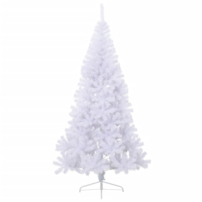 Albero di Natale Artificiale Metà con Supporto Bianco 210cm PVC 328420
