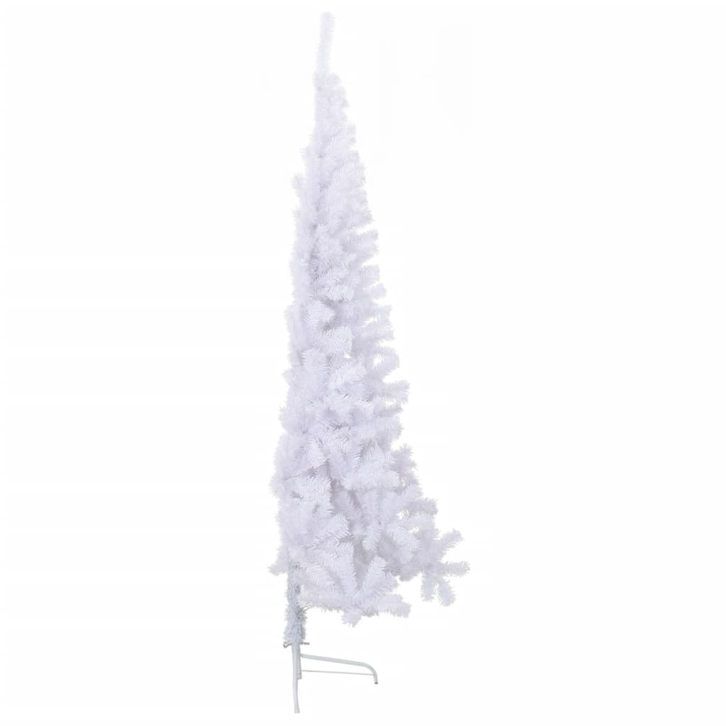 Albero di Natale Artificiale Metà con Supporto Bianco 210cm PVC 328420