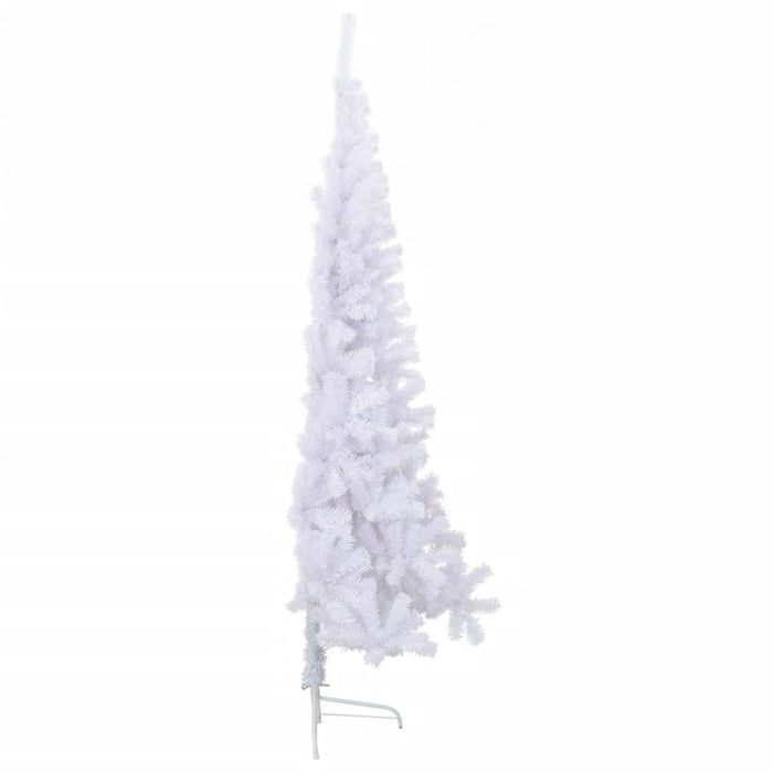 Albero di Natale Artificiale Metà con Supporto Bianco 210cm PVC 328420