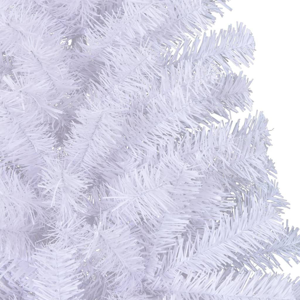 Albero di Natale Artificiale Metà con Supporto Bianco 210cm PVC 328420