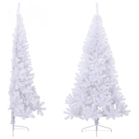 Albero di Natale Artificiale Metà con Supporto Bianco 240cm PVC 328421