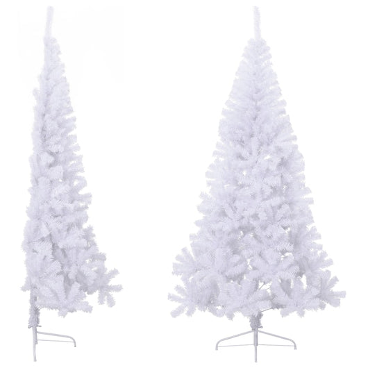 Albero di Natale Artificiale Metà con Supporto Bianco 240cm PVC 328421