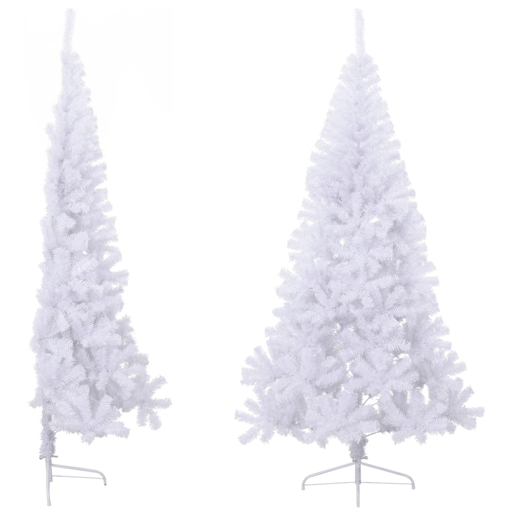 Albero di Natale Artificiale a MetÃ  Supporto Bianco 240 cm PVC
