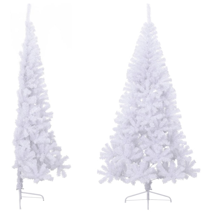Albero di Natale Artificiale a MetÃ  Supporto Bianco 240 cm PVC
