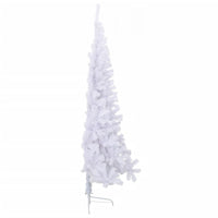 Albero di Natale Artificiale Metà con Supporto Bianco 240cm PVC 328421