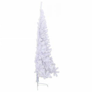Albero di Natale Artificiale Metà con Supporto Bianco 240cm PVC 328421