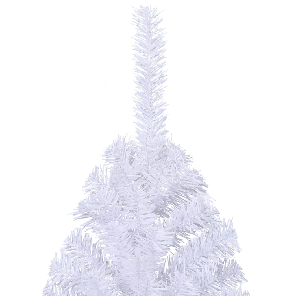 Albero di Natale Artificiale Metà con Supporto Bianco 240cm PVC 328421