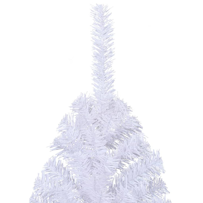 Albero di Natale Artificiale Metà con Supporto Bianco 240cm PVC 328421
