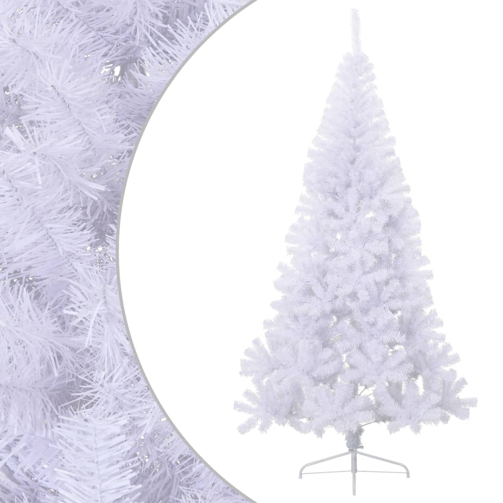 Albero di Natale Artificiale a MetÃ  Supporto Bianco 240 cm PVC