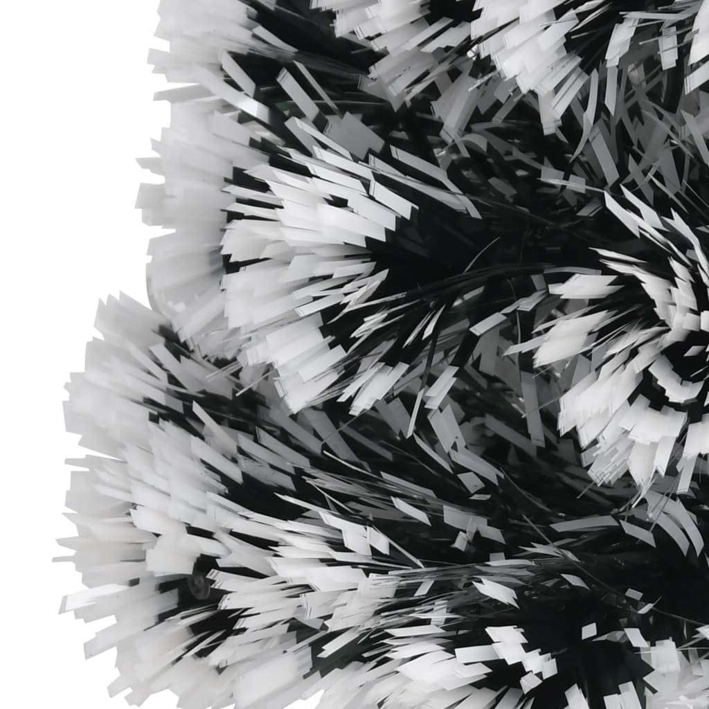 Albero di Natale Preilluminato-Decorazioni natalizie Verde e Bianco 64cm Fibra Ottica