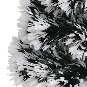 Albero di Natale Preilluminato-Decorazioni natalizie Verde e Bianco 64cm Fibra Ottica