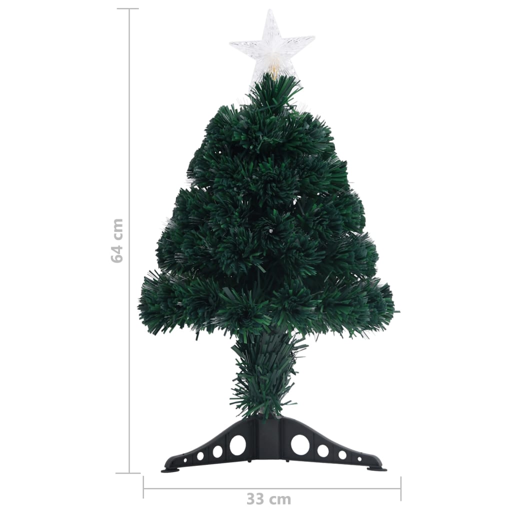 Albero di Natale Artificiale Supporto/LED 64 cm Fibra Ottica cod mxl 19709