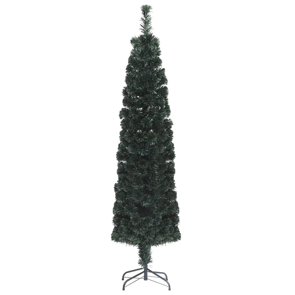 Albero Natale Artificiale Sottile Supporto 120 cm Fibra Ottica 328443