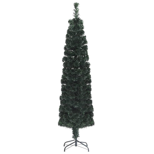 Albero Natale Artificiale Sottile Supporto 120 cm Fibra Ottica 328443