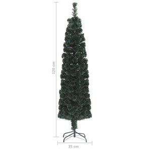 Albero Natale Artificiale Sottile Supporto 120 cm Fibra Ottica 328443