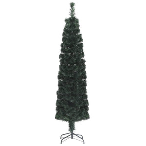 Albero Natale Artificiale Sottile Supporto 150 cm Fibra Ottica 328444