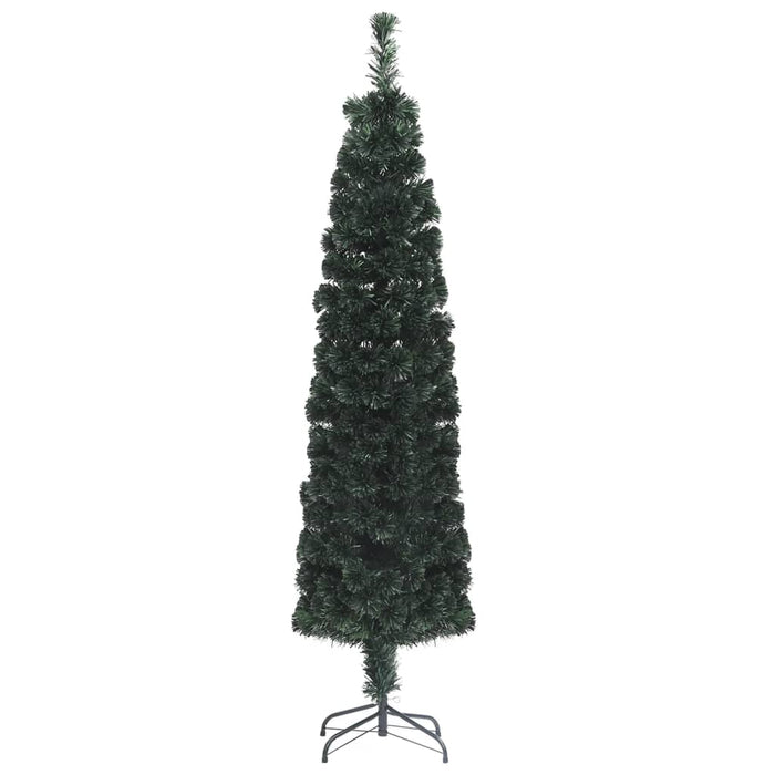 Albero Natale Artificiale Sottile Supporto 150 cm Fibra Ottica 328444