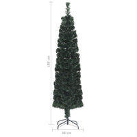 Albero Natale Artificiale Sottile Supporto 180 cm Fibra Ottica 328445