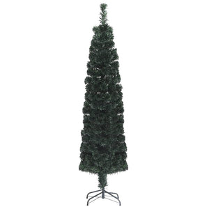 Albero Natale Artificiale Sottile Supporto 210 cm Fibra Ottica 328446