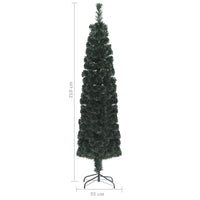 Albero Natale Artificiale Sottile Supporto 210 cm Fibra Ottica 328446