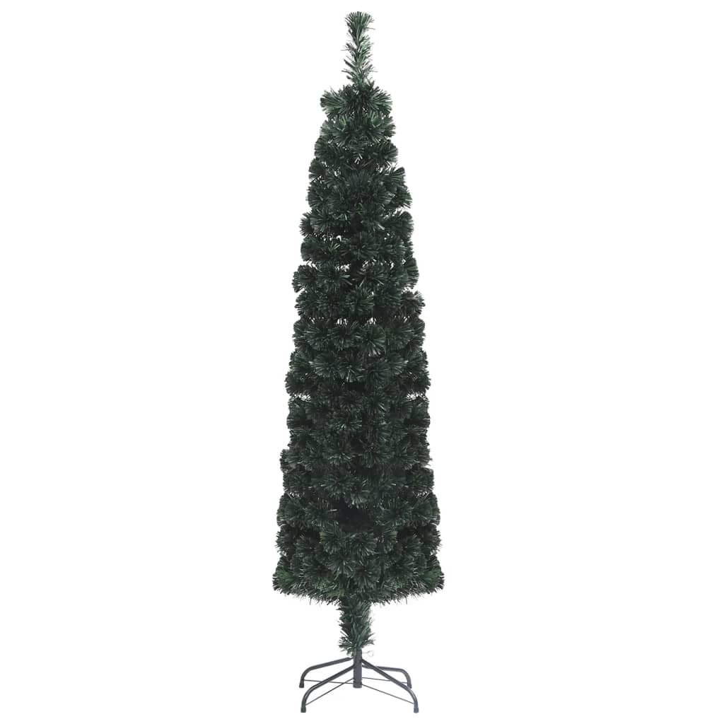 Albero Natale Artificiale Sottile Supporto 240 cm Fibra Ottica 328447