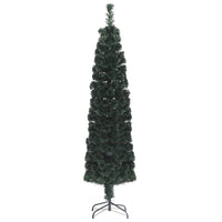Albero Natale Artificiale Sottile Supporto 240 cm Fibra Ottica 328447
