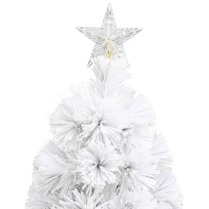 Albero Natale Preilluminato Bianco 64 cm in Fibra Ottica 328448