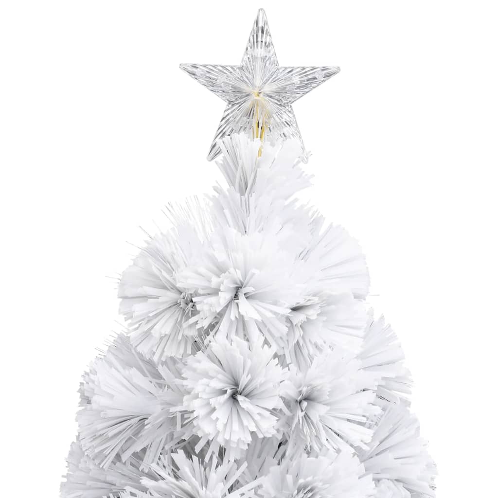 Albero Natale Preilluminato Bianco 120 cm in Fibra Ottica 328449