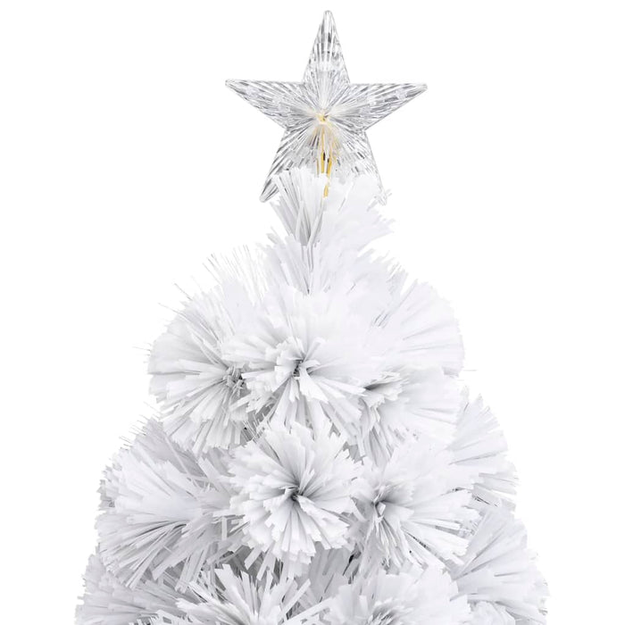 Albero Natale Preilluminato Bianco 120 cm in Fibra Ottica 328449
