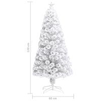 Albero Natale Preilluminato Bianco 120 cm in Fibra Ottica 328449