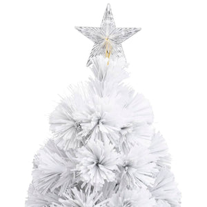 Albero Natale Preilluminato Bianco 150 cm in Fibra Ottica 328450