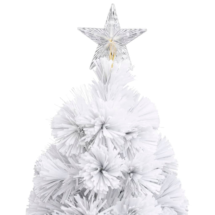 Albero Natale Preilluminato Bianco 180 cm in Fibra Ottica 328451